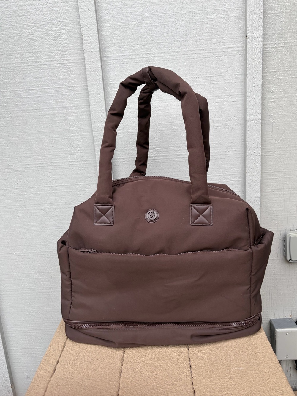 Joan & David Travel Tote in Dark Brown